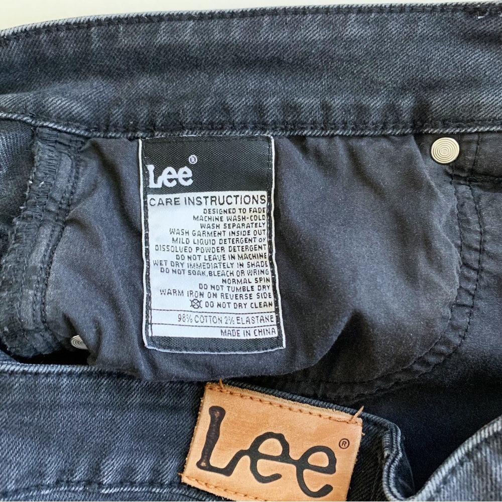 Lee Stevie Short Vintage Inspired High Rise Black Denim Cuffed Shorts - Picture 10 of 10